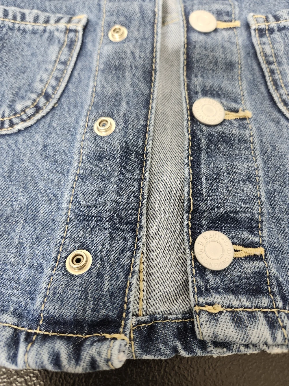 Girls 3T Denim Snap Button-Front Skirt Adjustable Waist Casual Everyday Wear